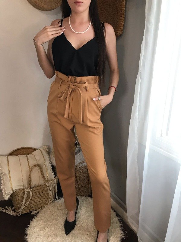 Pantalón lazo beige — imagen 3