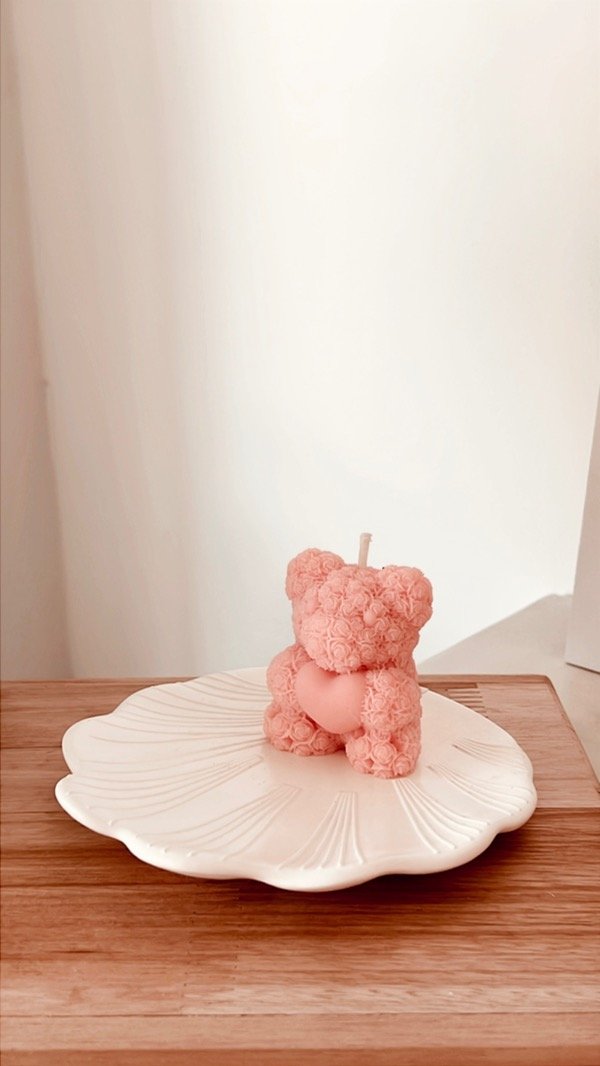 Producto - Vela osito mini rosa