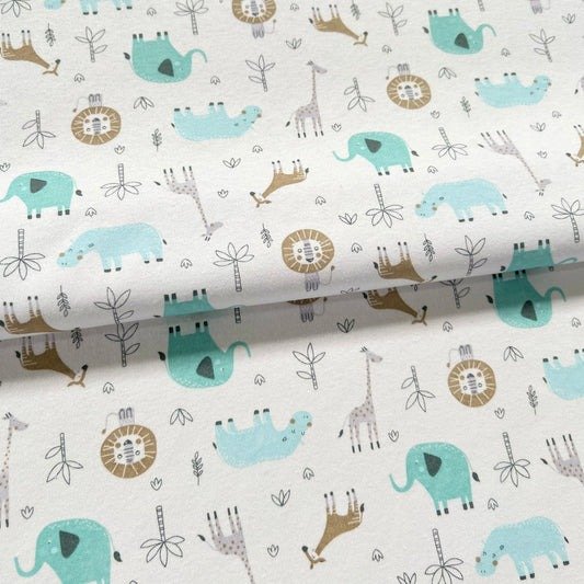 Producto - Interlock Reino animal blanco xkg