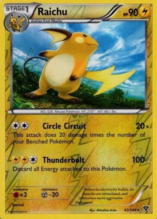 Producto - Raichu - 43/146 - XY Base - Reverse Holo