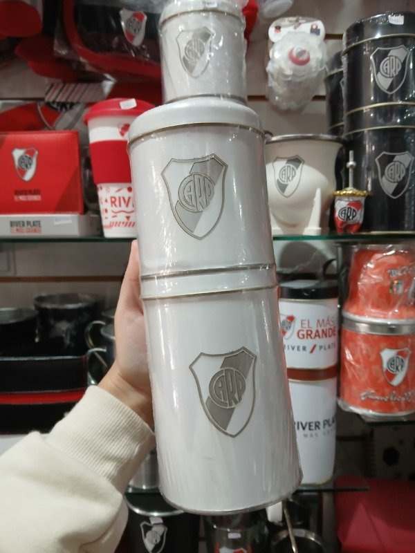 Producto - Set de yerbera y azucarera blanco RIVER