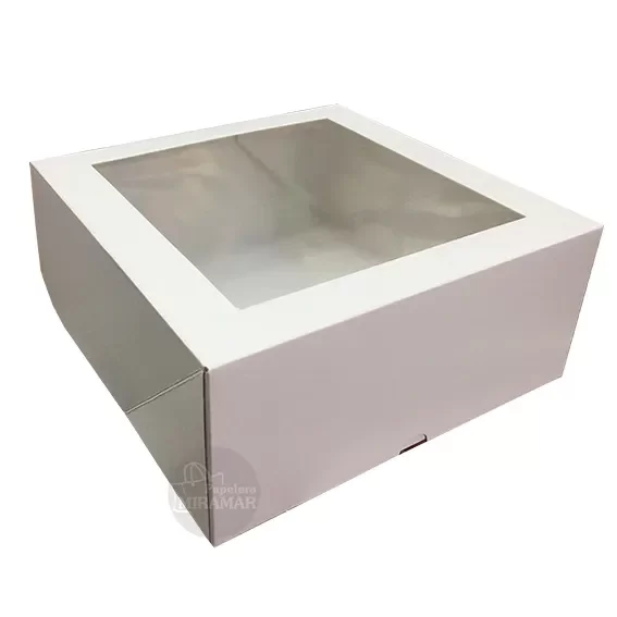 Producto - Caja c/visor blanca 24 x 24 x 10, cm