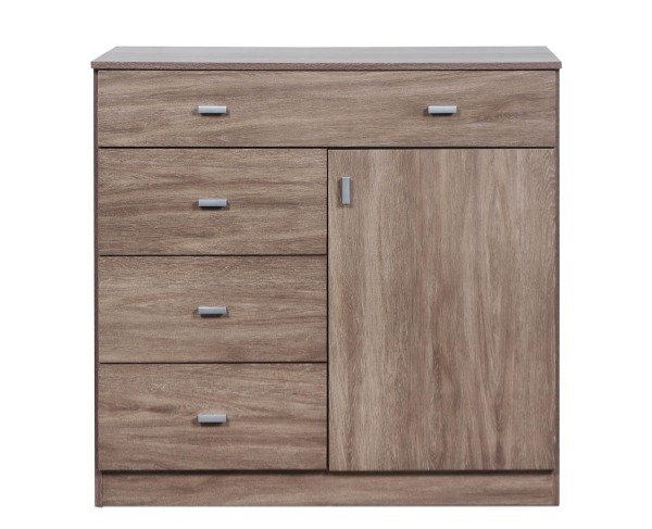 Producto - Cómoda 4 cajones 1 puerta 95x95x45cm Ricchezze Plus Pack Moccha