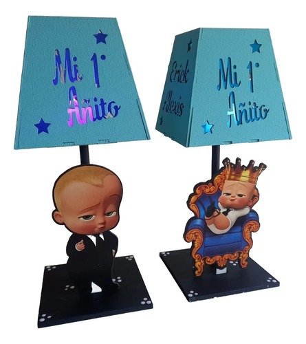Producto - Centros De Mesa 10u Decorado Jefe En Pañales Con Led - 4