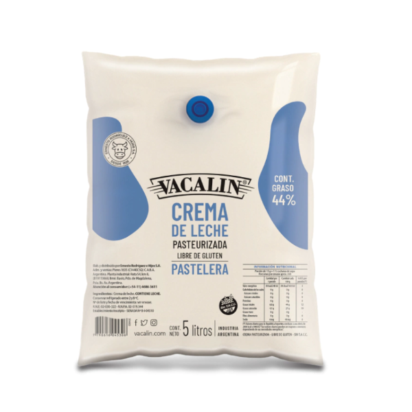 Producto - Crema de Leche al 44/ Vacalin x 5 lts
