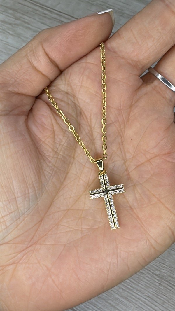 Producto - Cadena cruz strass