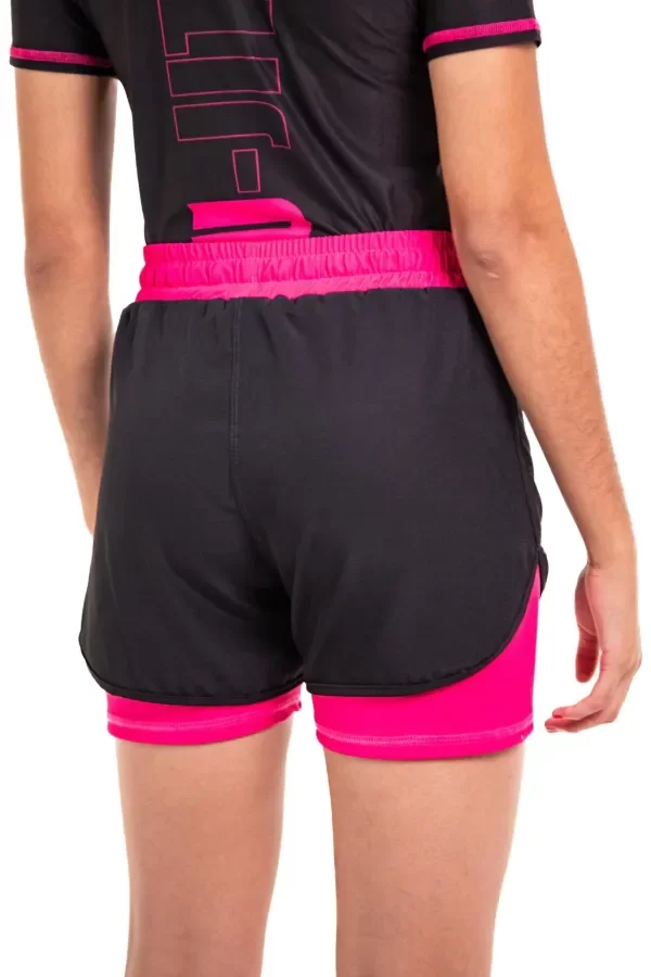 Producto - Short Duplo All Black Pink - A4F - 2