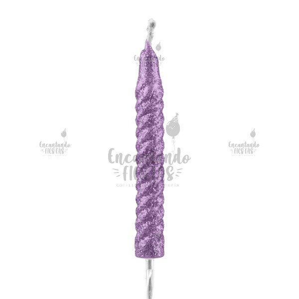 Producto - VelaTorneada Gibré Lila Cumple