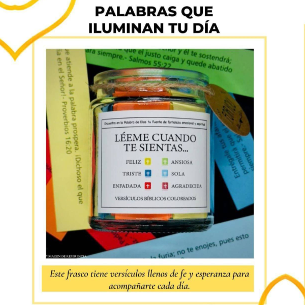 Producto - Frasco con versículos bíblicos