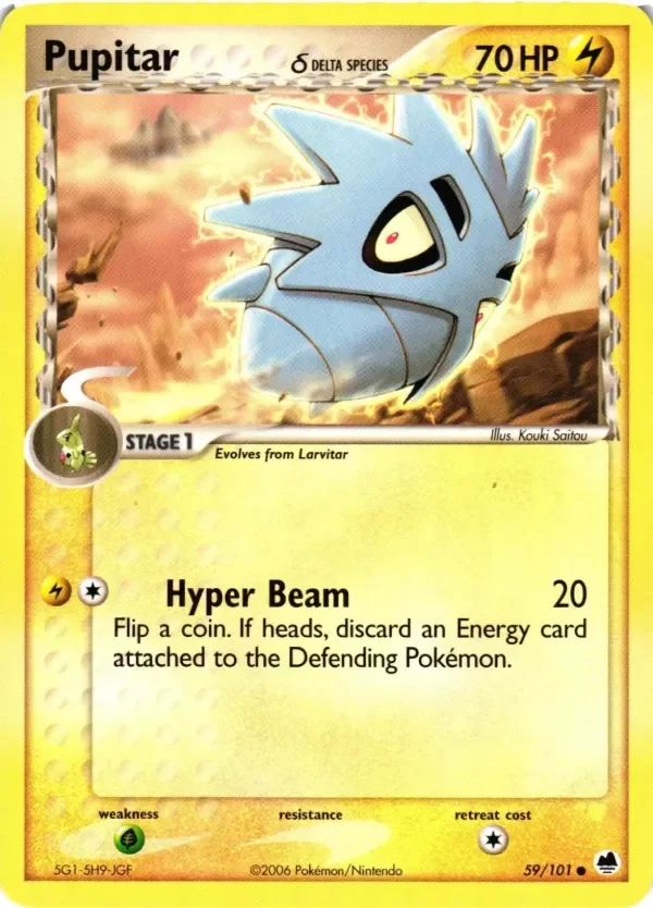 Producto - Pokemon TCG Pupitar (Delta Species) Normal Dragon Frontiers 59/101