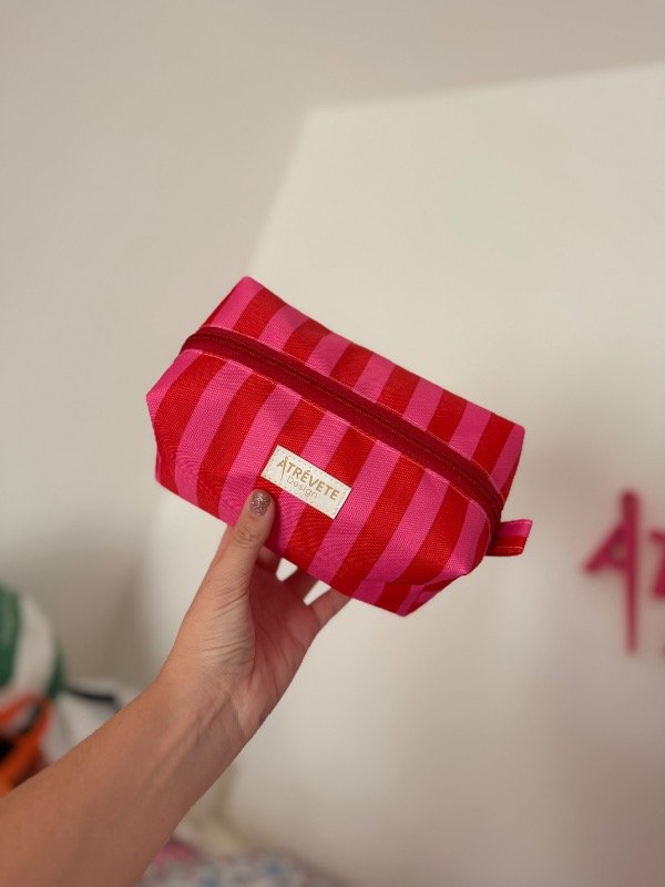 Producto - CARTU CUBO - RAYADA ROSA Y ROJA