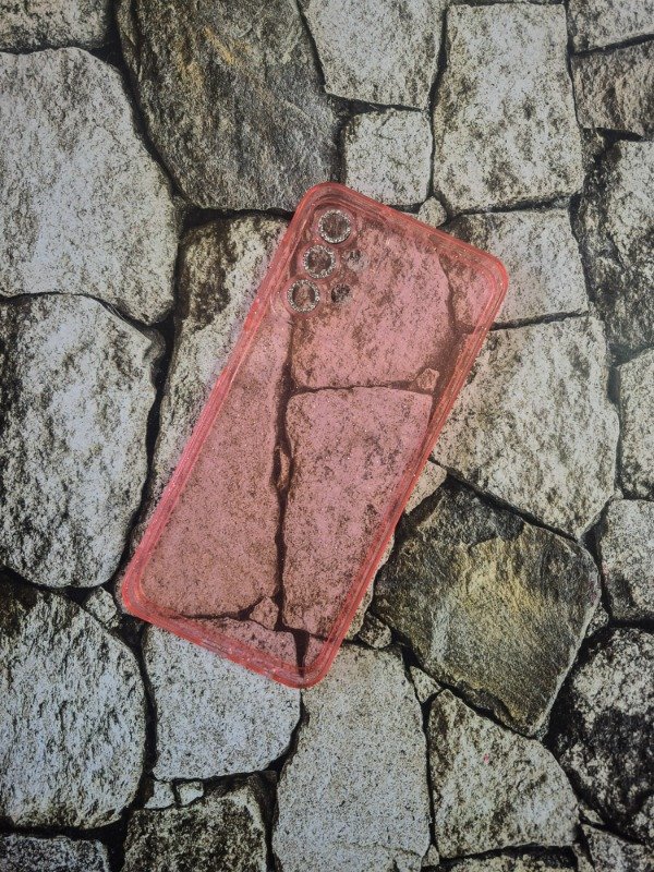 Producto - Funda tpu brillitos con protector de cámara Samsung A13 rosa