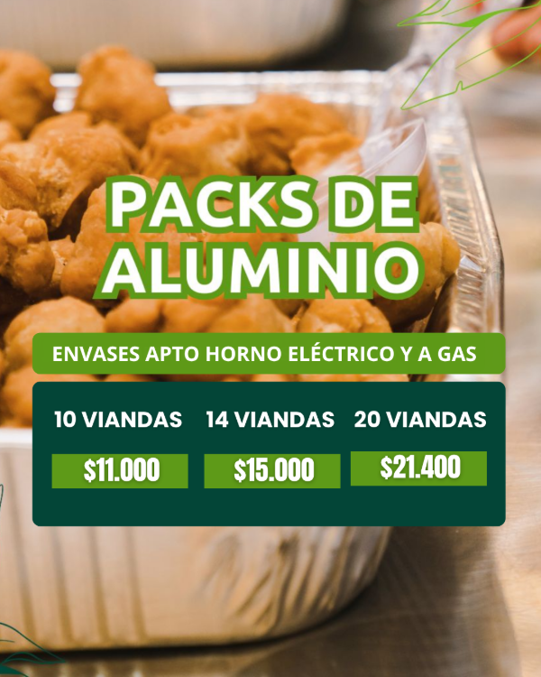 Producto - Adicional Envase aluminio x 10 viandas