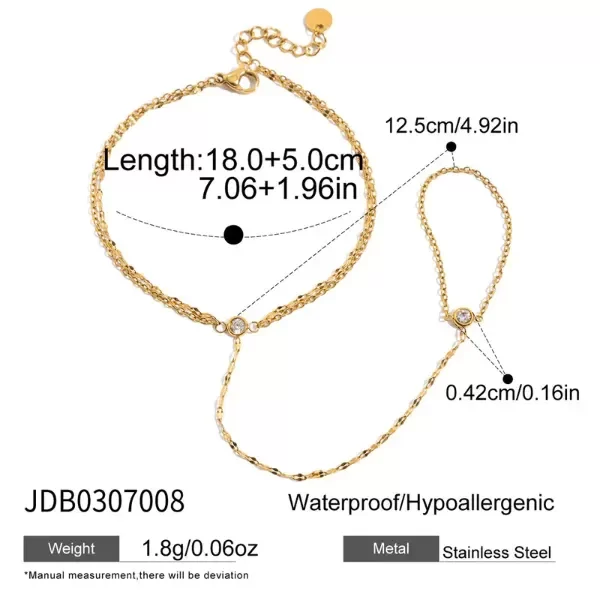 Producto - Pulsera + anillo Odalis Gold - 4