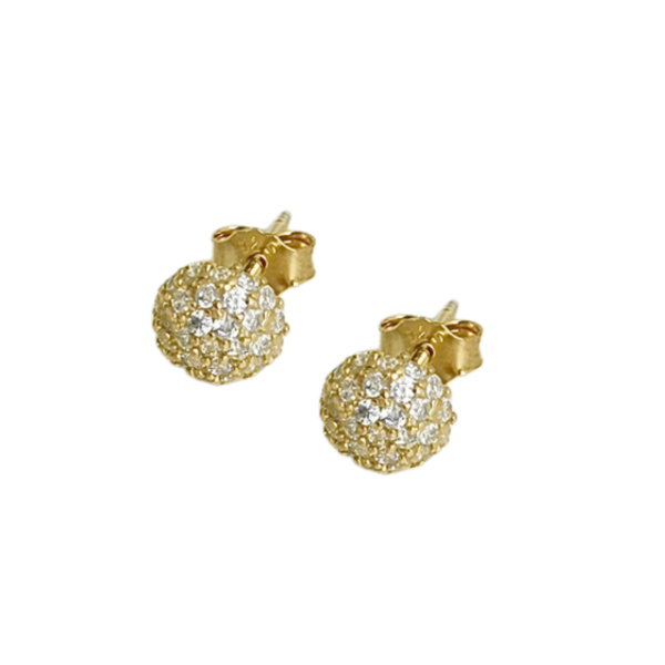 Producto - Aros Frutilla Plata Dorada 925