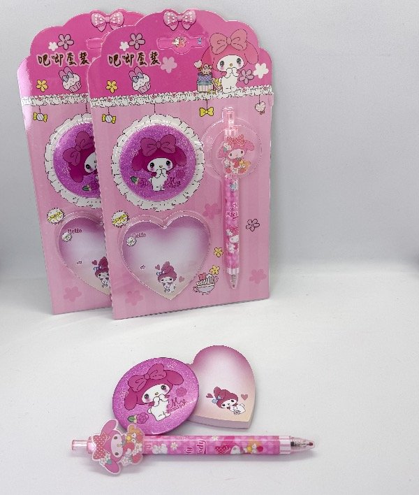 Producto - Set My Melody lapicera, Pin + notes caja x16u