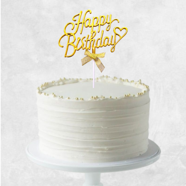 Producto - Cake Topper "Happy Birthday" Eco Dorado