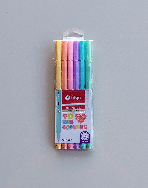Producto - Marcadores 036 Filgo x6 colores pastel