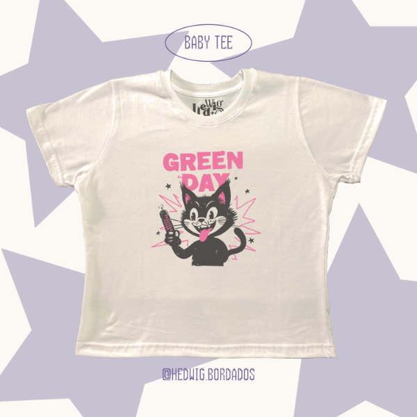 Producto - Baby Tee "Gato Dinamita GREEN DAY"