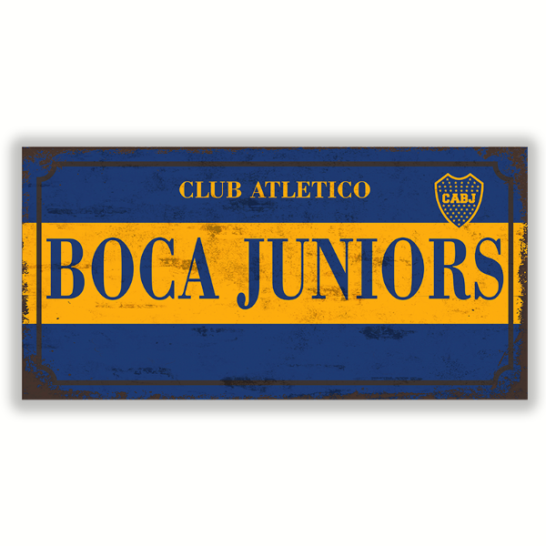 Producto - Chapa retro Boca Juniors 30x20