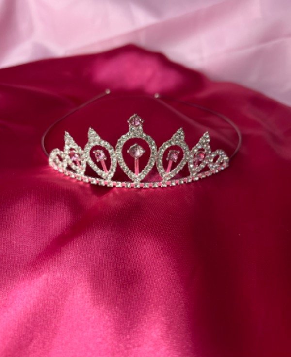 Producto - Coronas plateadas chicas rosada