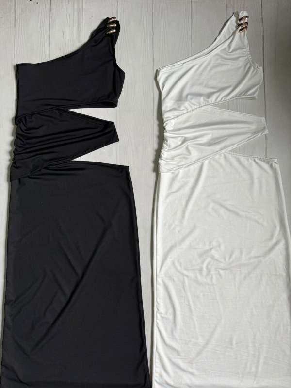 Producto - [7981] Vestido largo doble cut out ''Anillo'' microfibra