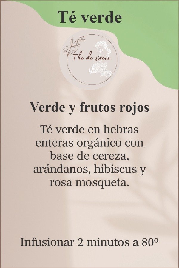 Producto - Blend de té verde 30g - Verde y frutos rojos