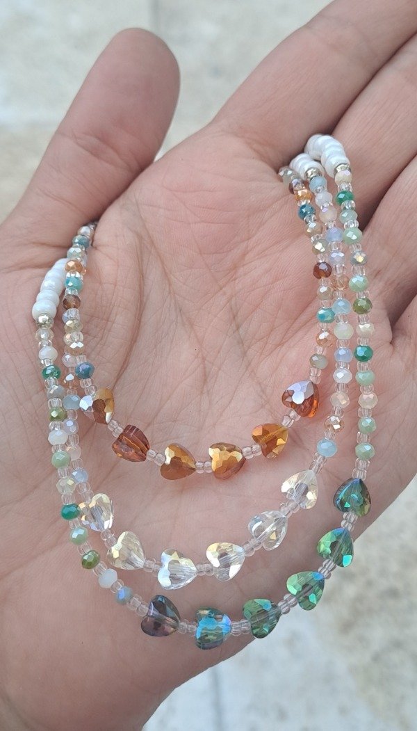 Producto - Collar con Corazones y Mix de Cristales