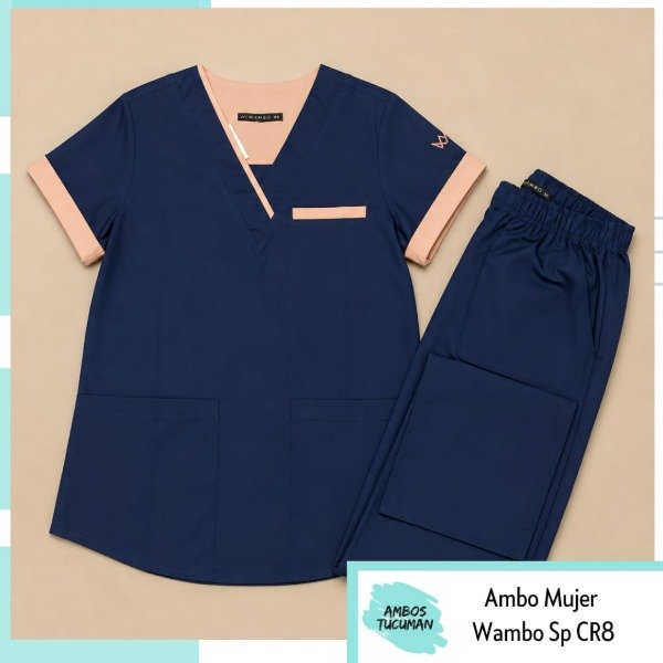 Producto - Ambo Wambo Indigo Spandex (Azul Detalle Rosa Viejo) - 0