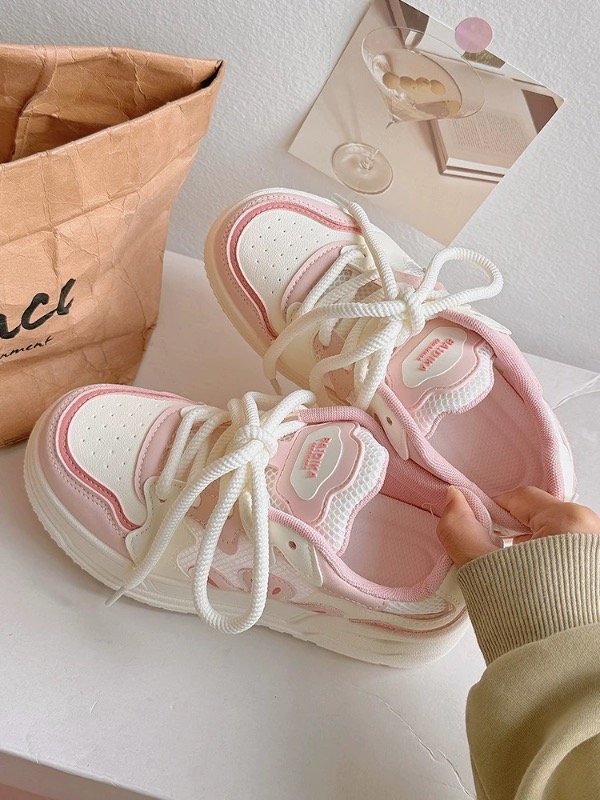 Producto - Zapatilla blanco y rosa