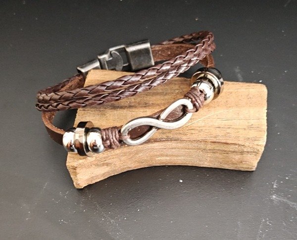 Producto - Pulsera Eco Cuero Infinito Marron