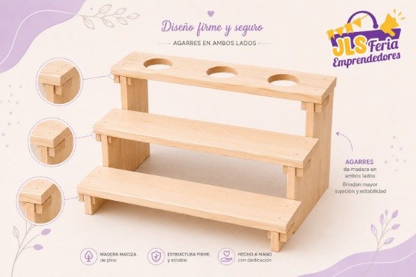 Producto - Base exhibidora desmontable para ramos  3 espacios - 0