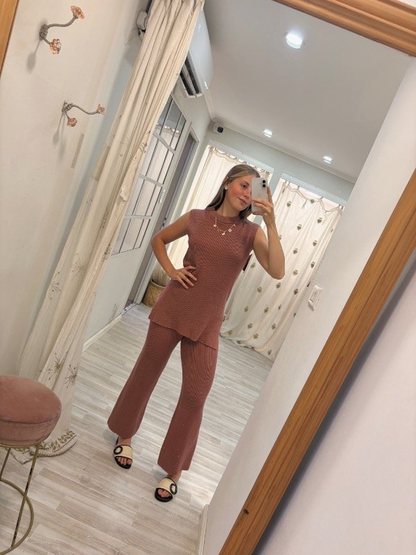 Producto - Set tejido Filomena rosa