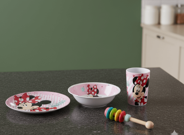 Producto - Minnie Set De Plato Playo + Bowl + Vaso