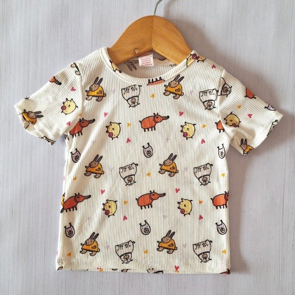 Producto - Remera Morley Blanco con Animalitos