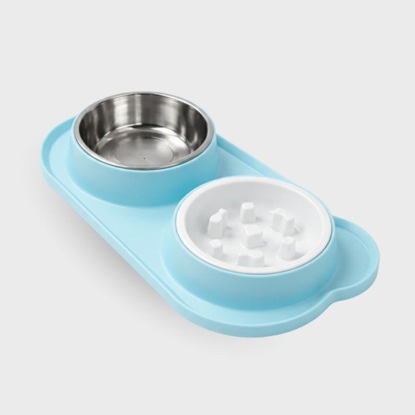 Producto - COMEDERO DOBLE CON OREJAS BOWL + COMELENTO - 0