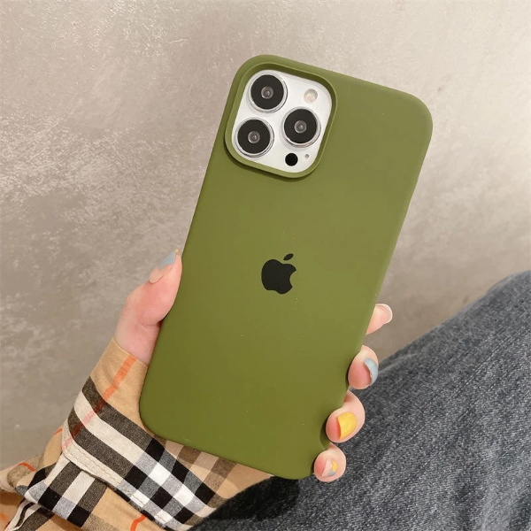 Producto - FUNDA SILICONA IPH COLOR VERDE OLIVA