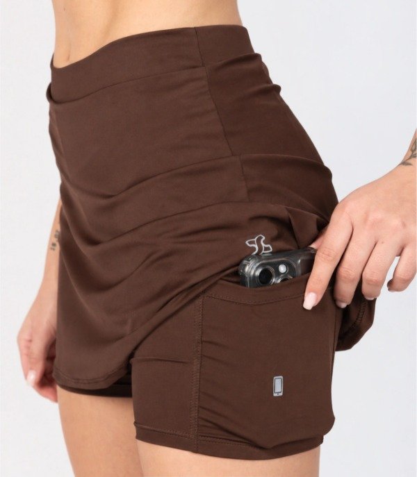 Producto - Pollera con calza Chocolate - 0