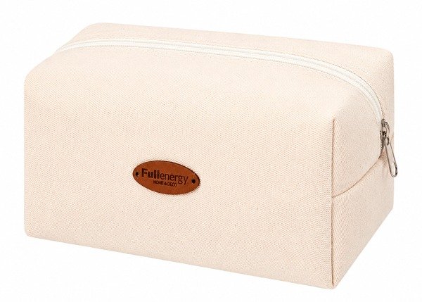 Producto - NECESAIRE DE LONA DE ALGODÓN IMPERMEABLE COLOR CREMA