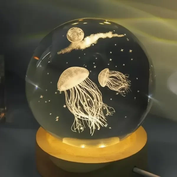 Producto - Lampara Escritorio Esfera 3d Bola Cristal 9cm