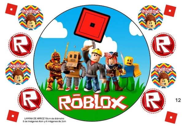 Producto - LAMINA ROBLOX 12 REDONDA