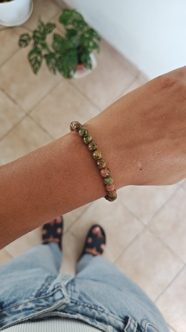 Producto - PULSERA ELÁSTICA UNAKITA. 6MM. PIEDRA NATURAL