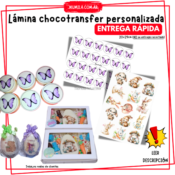 Producto - Lamina chocotransfer Personalizada PARA OREOS, HUEVOS,ETC Entrega RÁPIDA