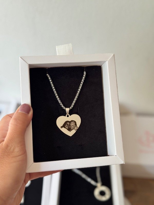 Producto - Dije Corazón Foto Grabado