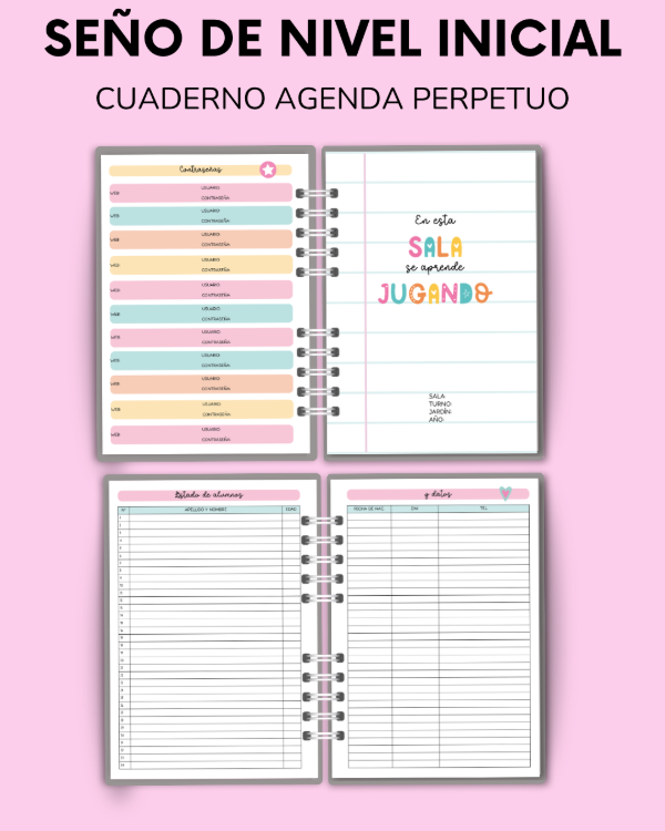 Producto - SEÑO DE NIVEL INICIAL - Cuaderno agenda perpetuo - 4