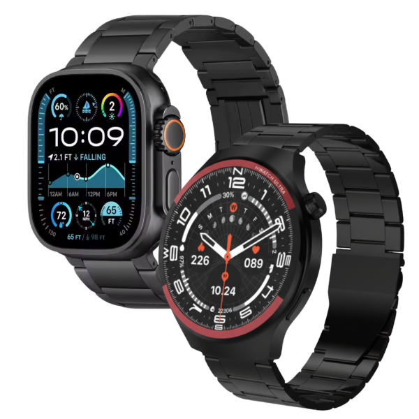 Producto - Combo Smartwatch Ultra 3 + Watch 4 Pro Metalicos + 7 Mallas Negro
