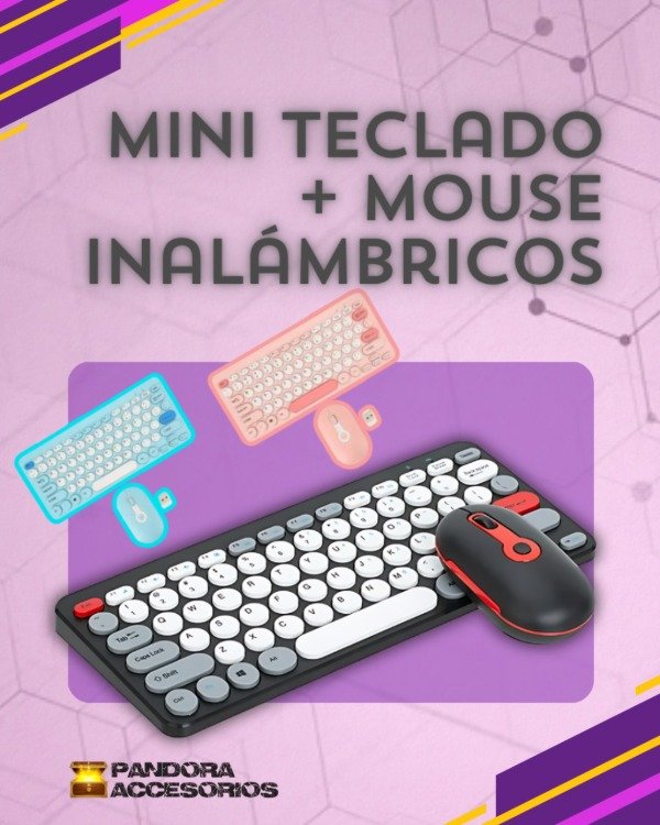 Producto - Kit Inalámbrico Teclado + Mouse Vintage HK-09