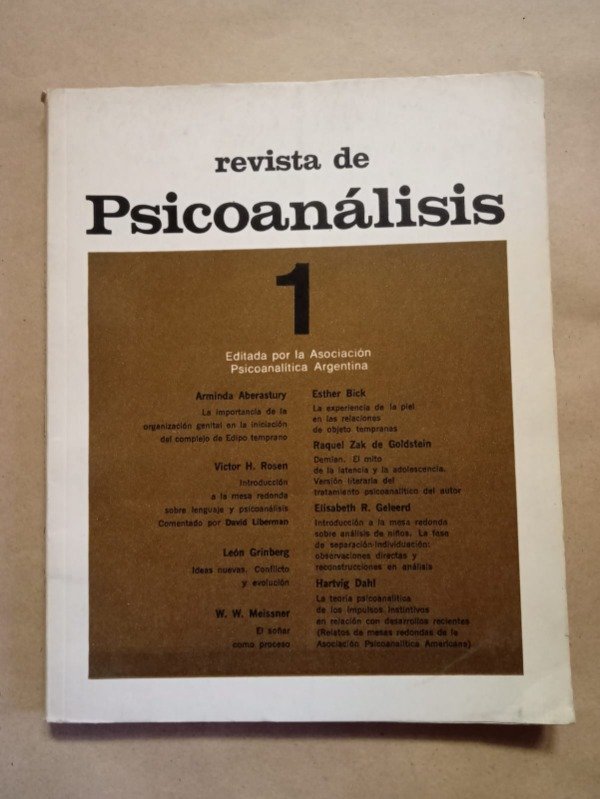 Producto - Revista de psicoanálisis I - Autores varios - Asociación psicoanalítica arg 1970
