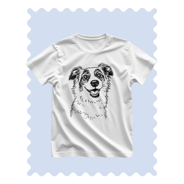 Producto - Remera personalizada de tu mascota - Ilustración lineal