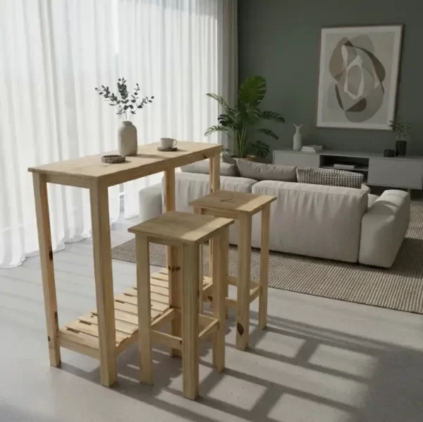 Producto - Barra Desayunadora + 2 Banquetas